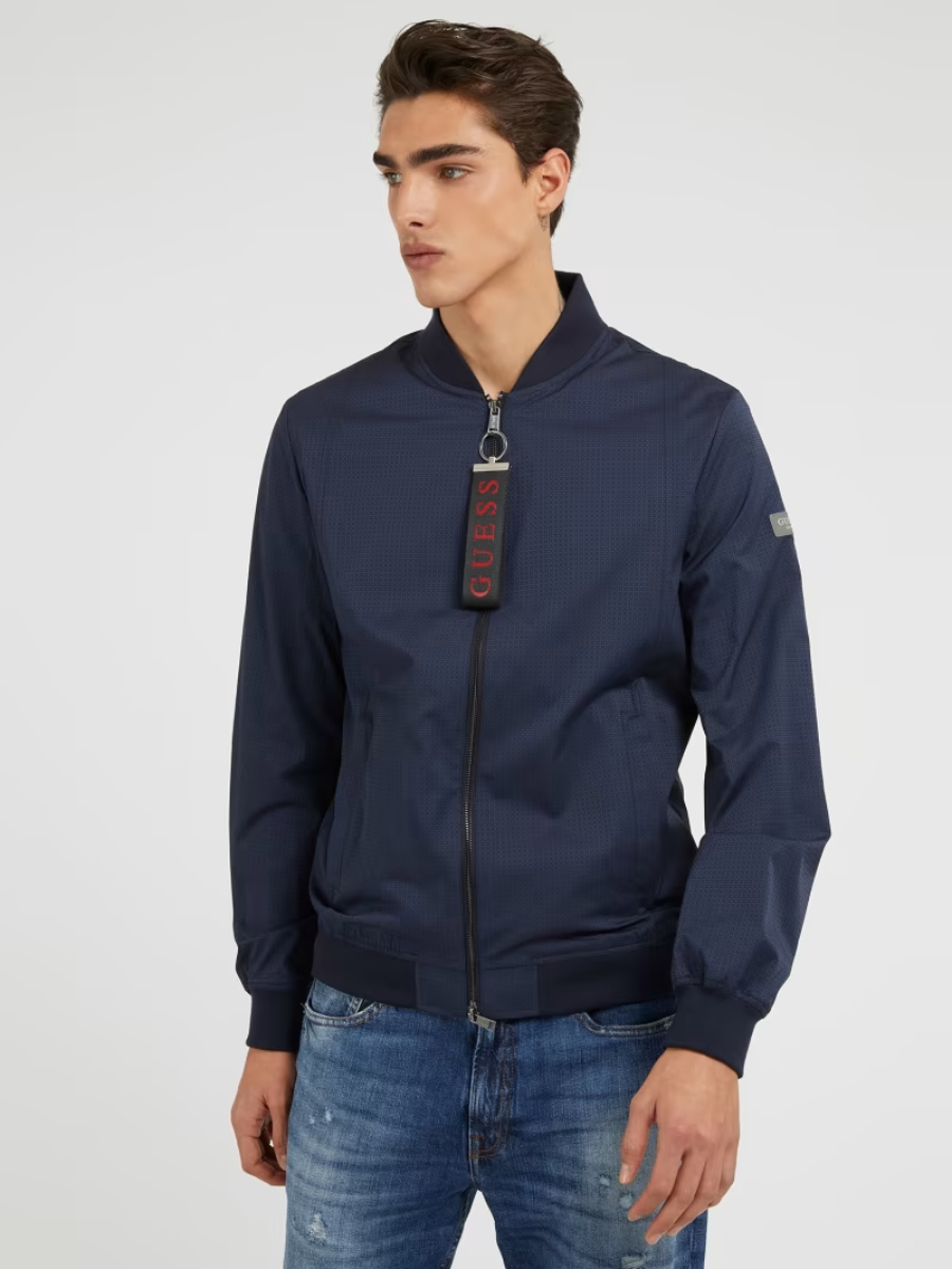 Guess pánský tmavěmodrý bomber - XXL (G7V2)