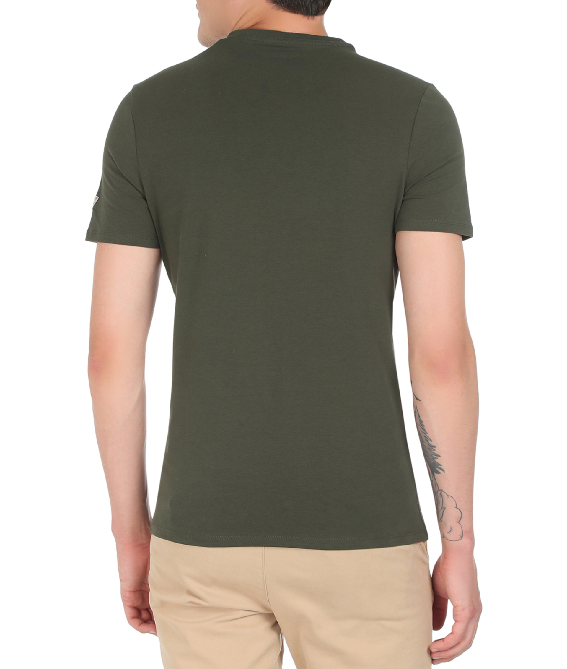 Guess pánské zelené tričko s potiskem - S (G8X8)