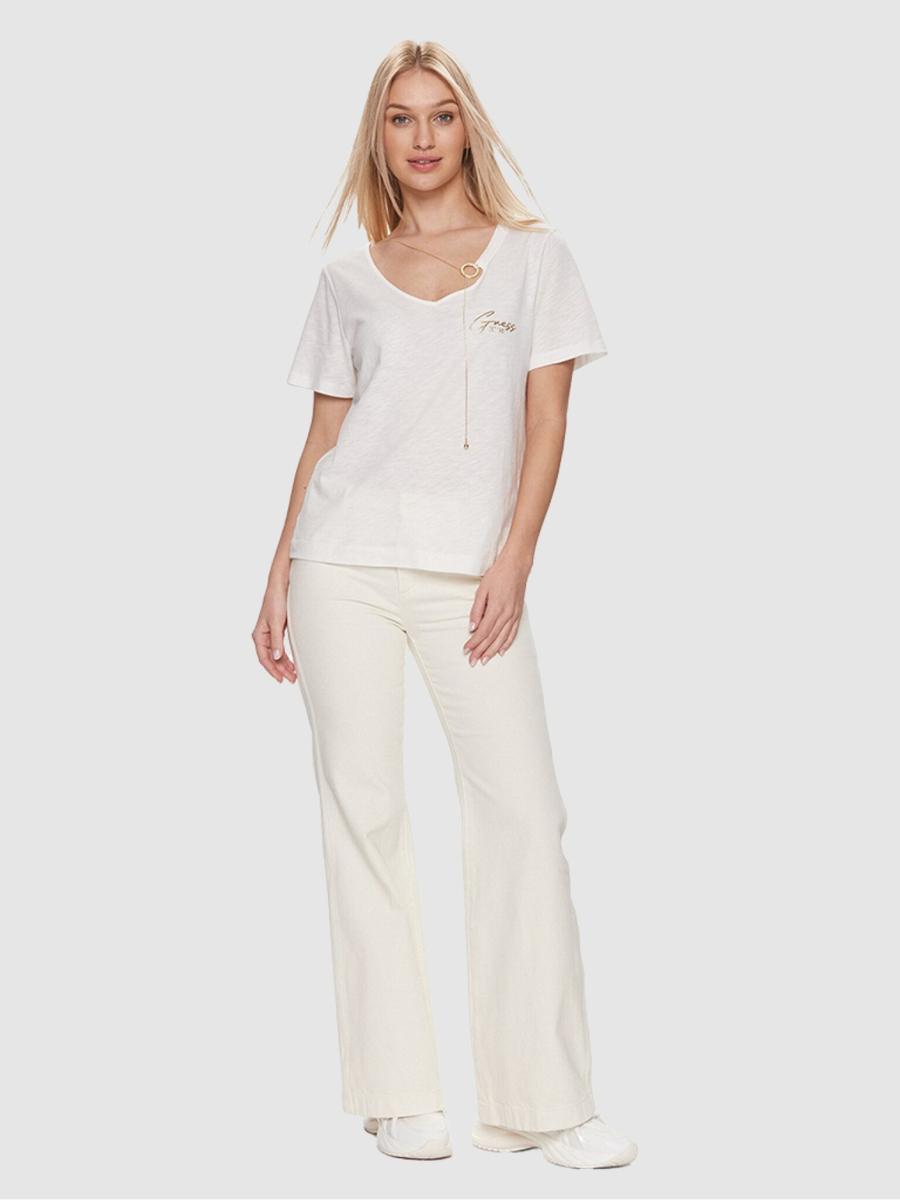 Levně Guess dámské bílé tričko - M (G012)