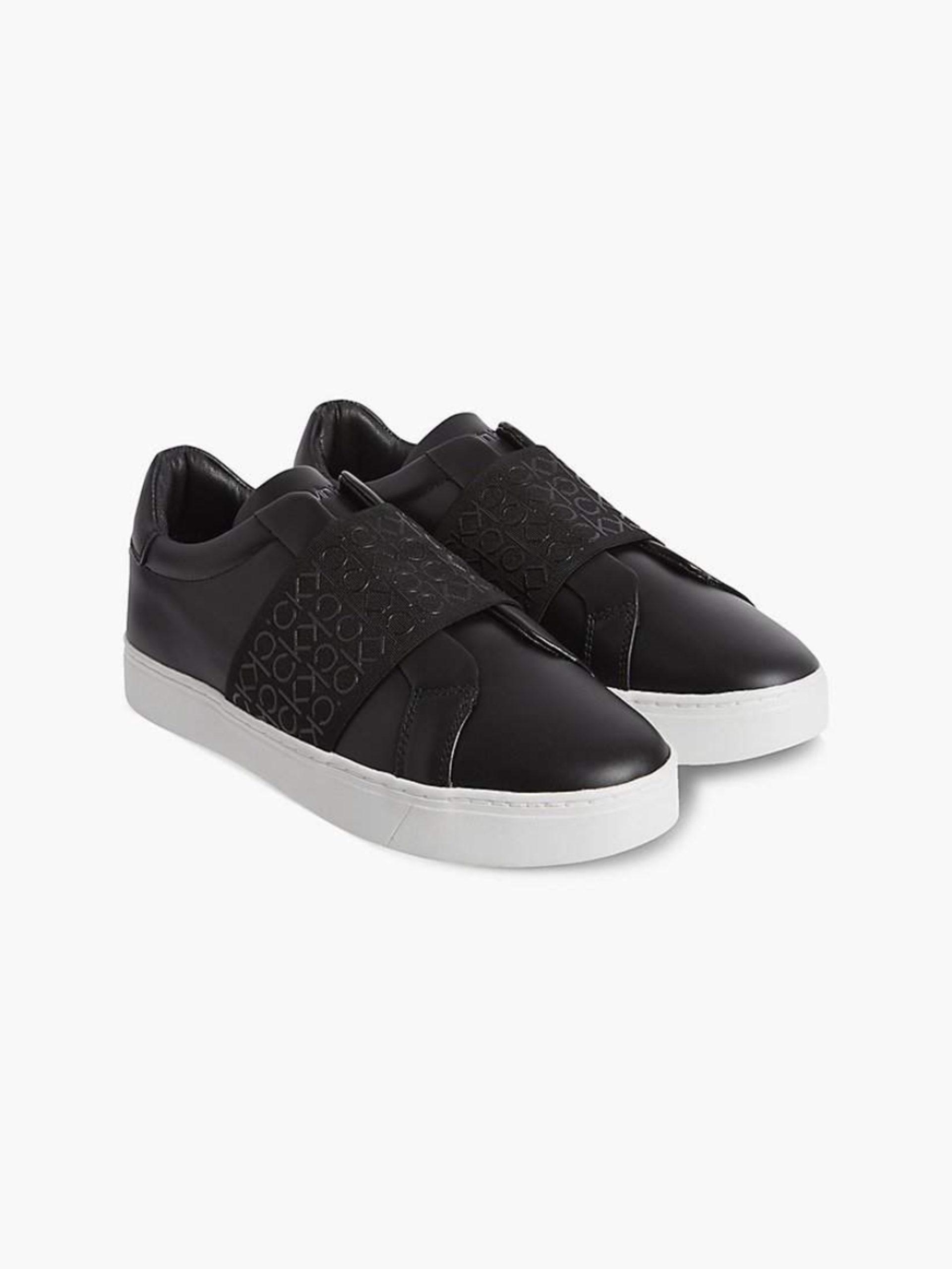 Calvin Klein černé kožené tenisky - 41 (0GM)