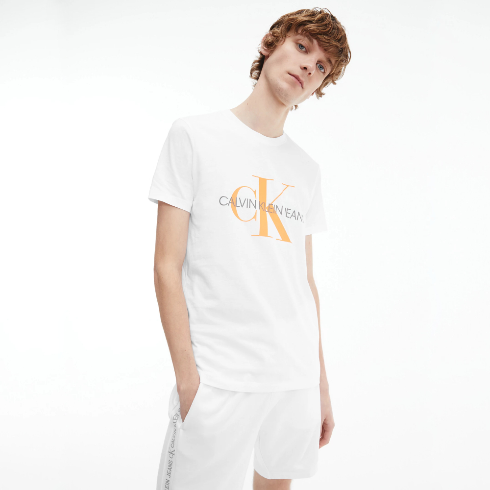 Calvin Klein pánské bílé triko - L (YAF)