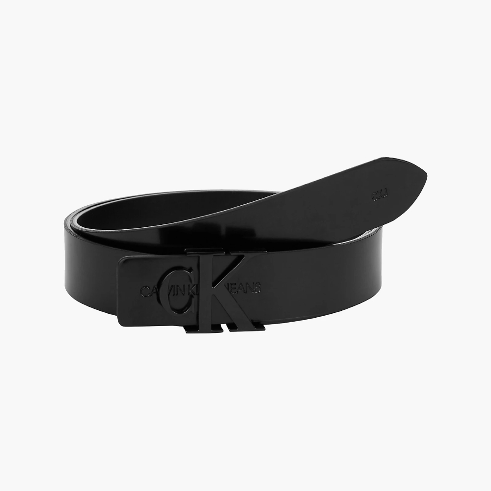 Calvin Klein dámský lesklý černý pásek - 95 (BDS)