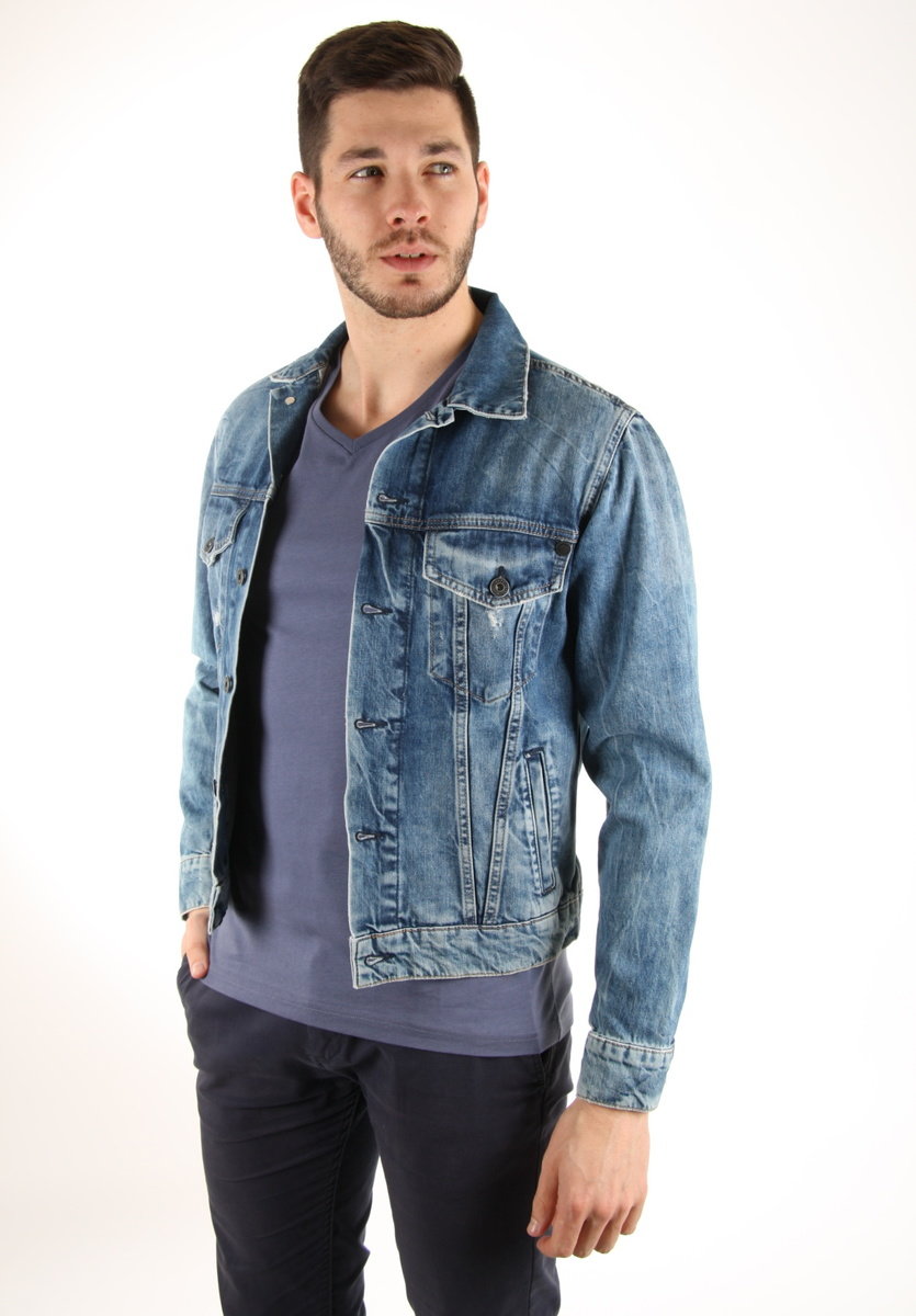 Pepe Jeans pánská modrá džínová bunda  - M (0)