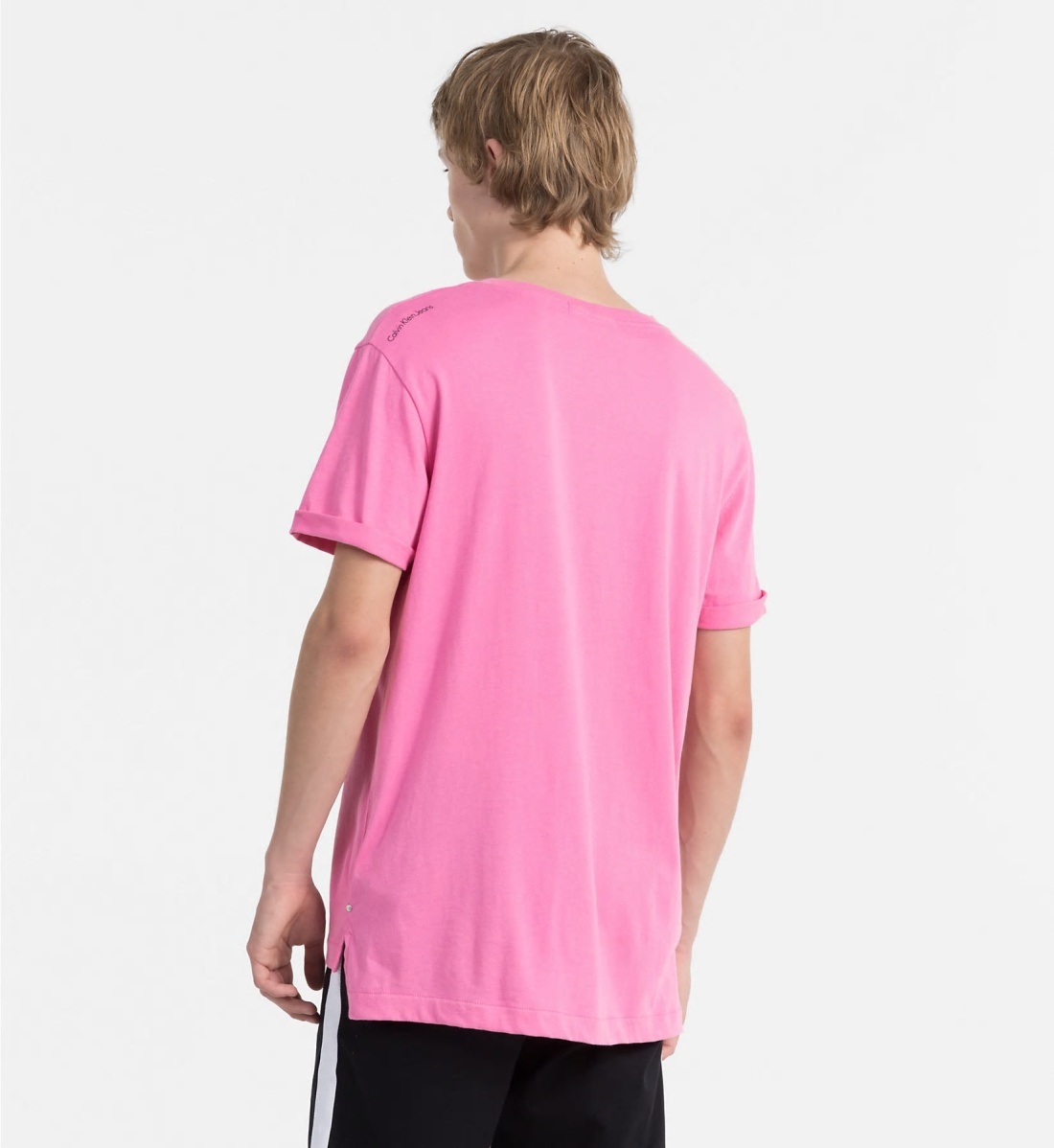 Calvin Klein pánské růžové tričko  - L (694)