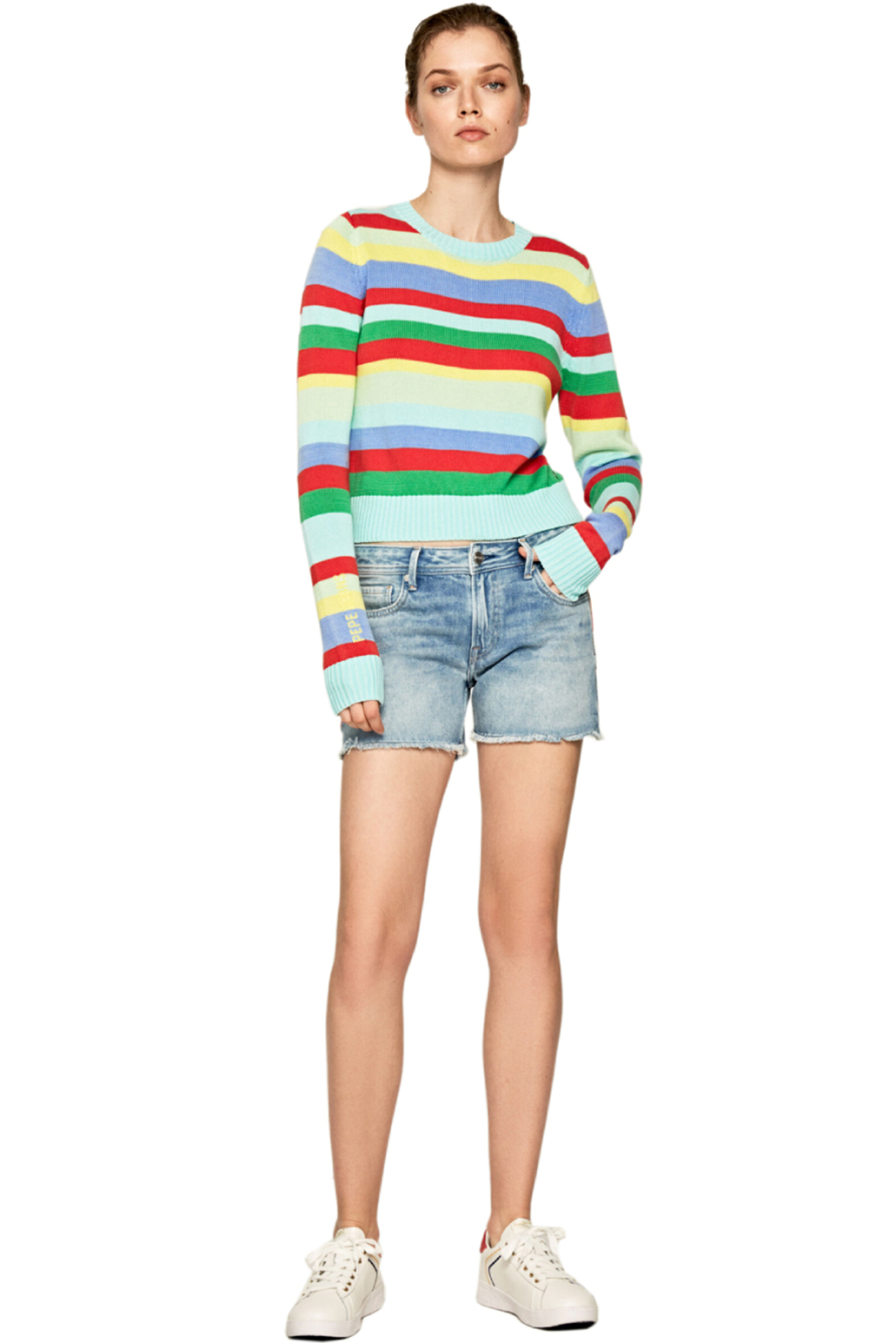 Pepe Jeans dámské džínové šortky Rainbow - 28 (0)