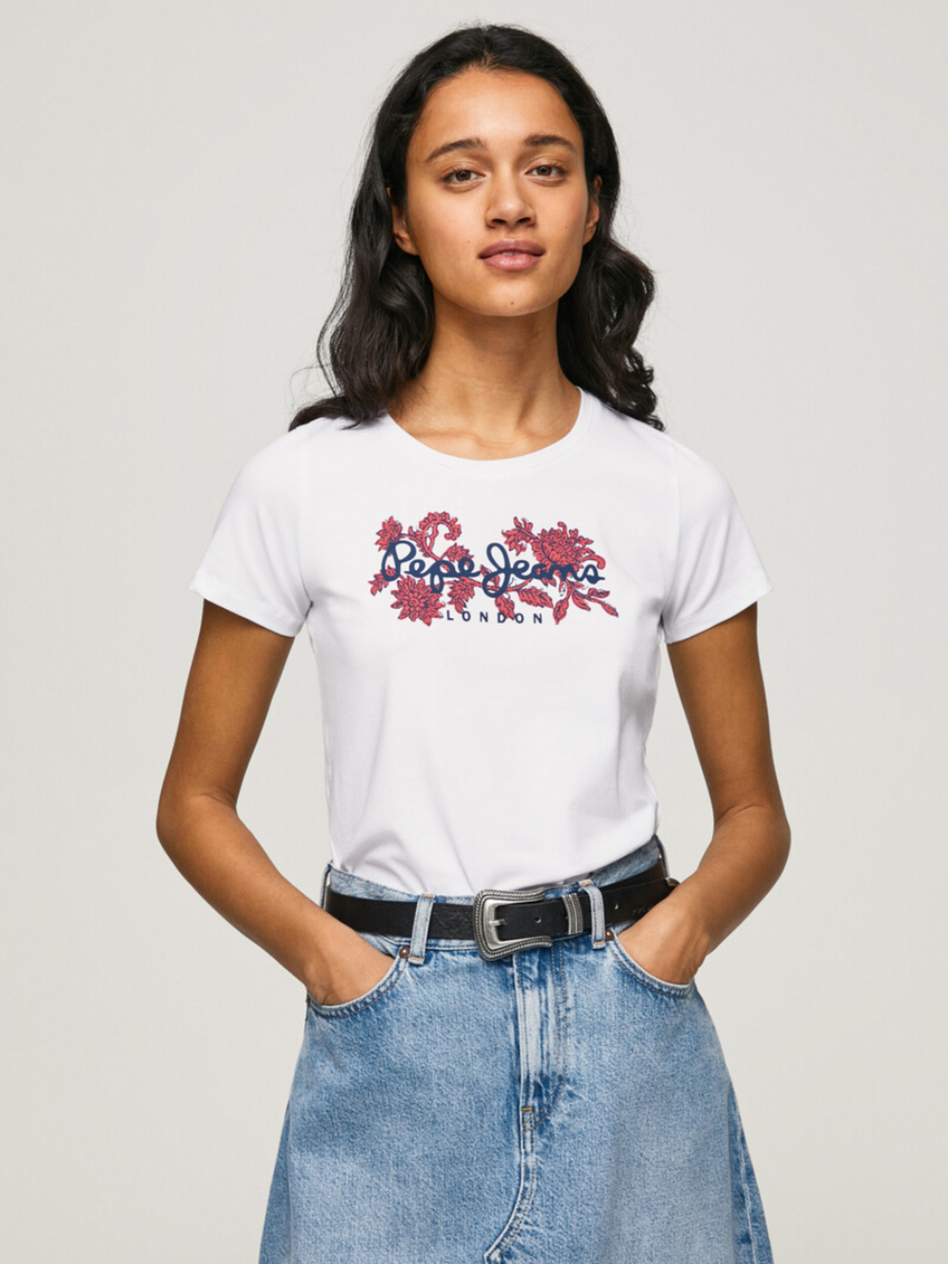 Pepe Jeans dámské bílé tričko - L (800)