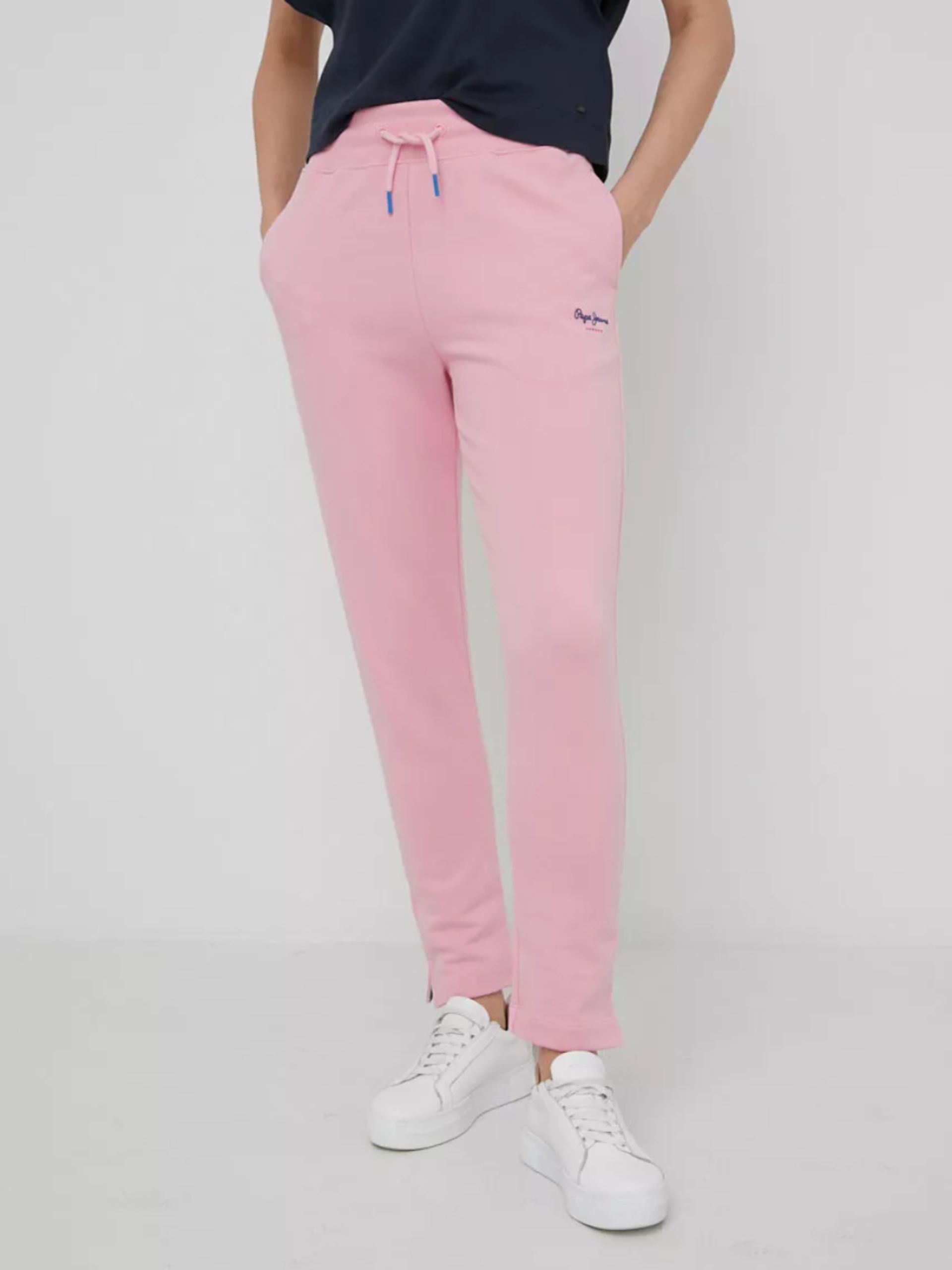 Levně Pepe Jeans dámské růžové tepláky Calista