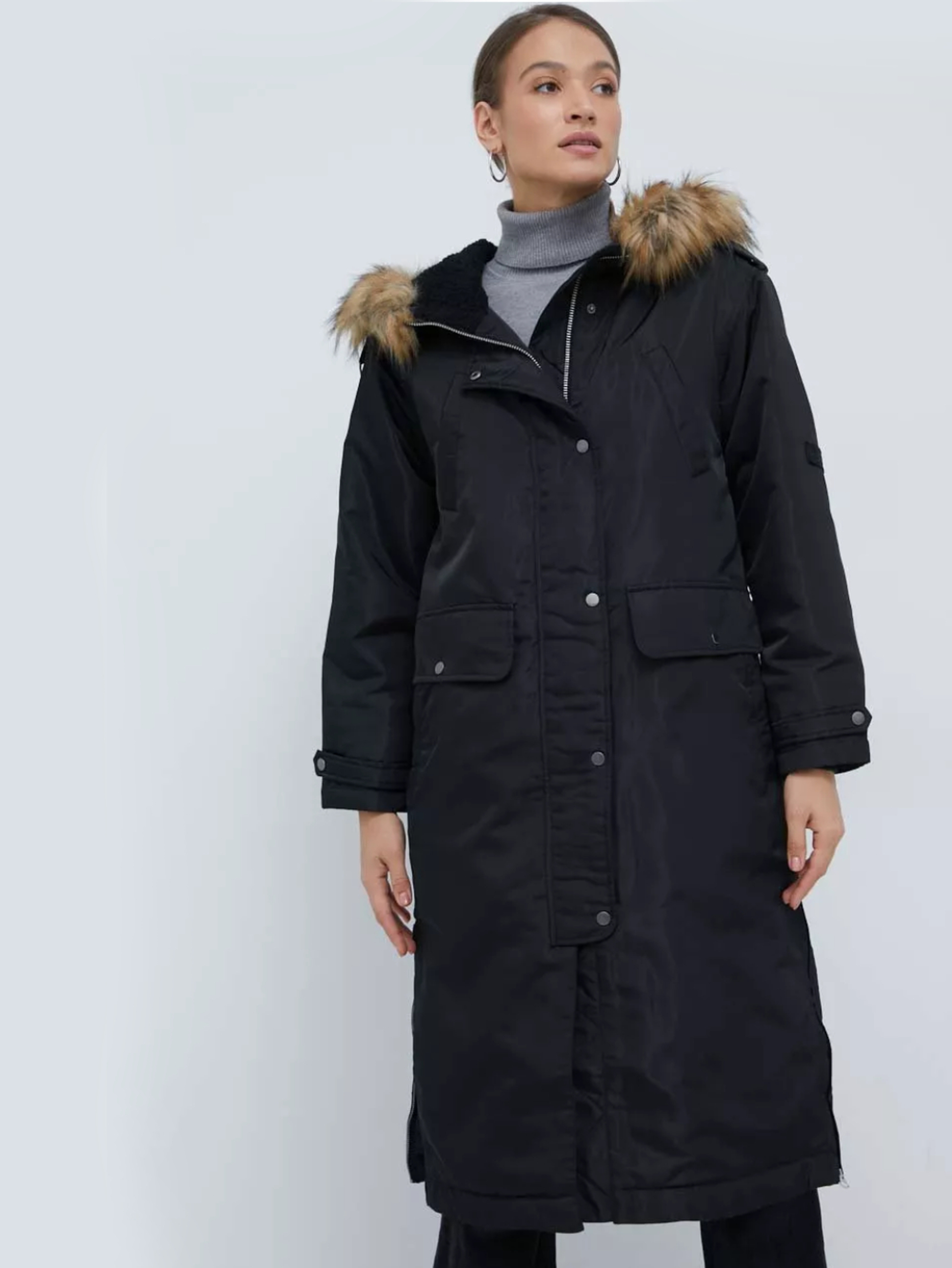 Pepe Jeans dámský černý kabát - XS (999)