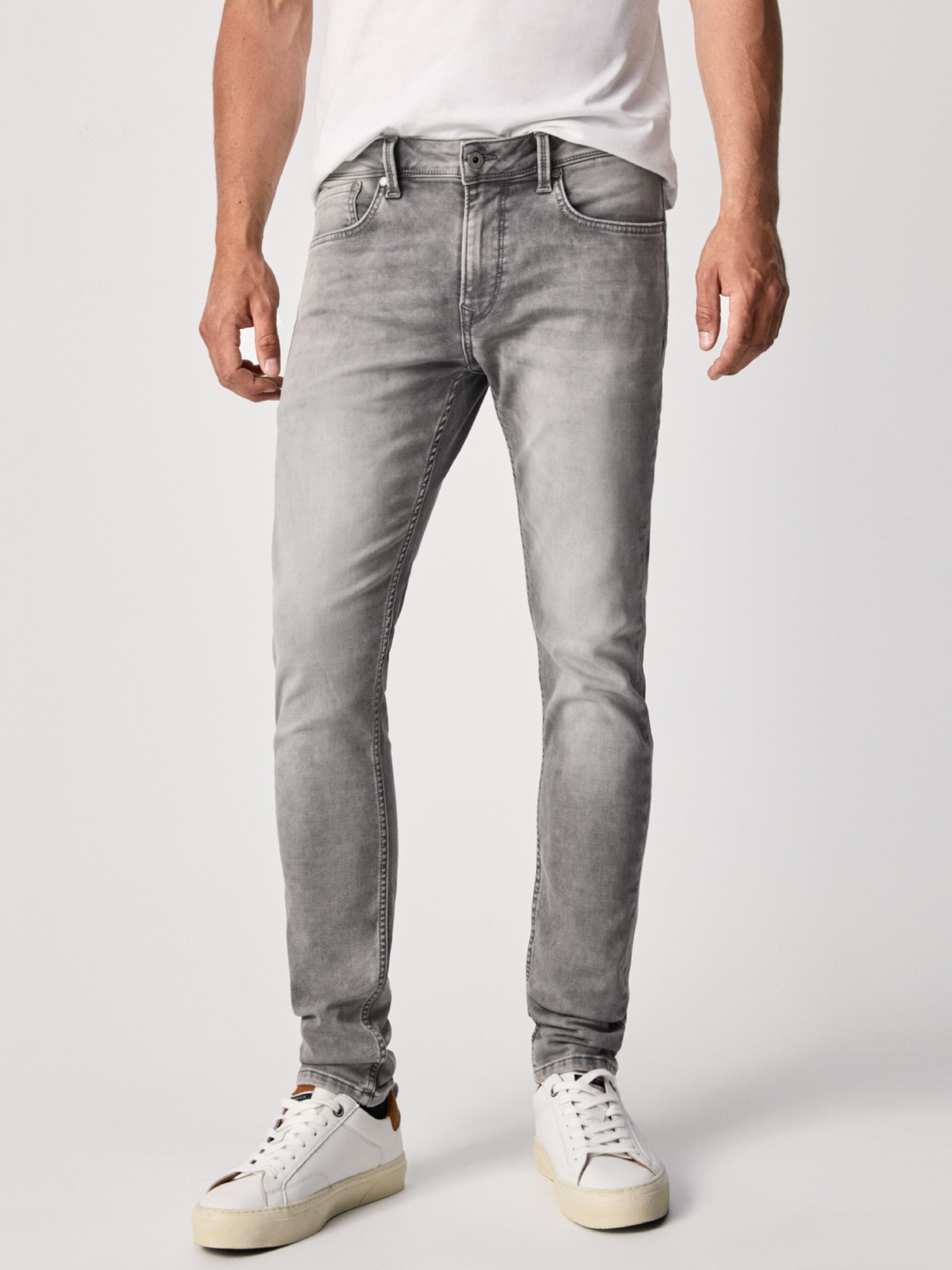 Pepe Jeans pánské šedé džíny Finsbury