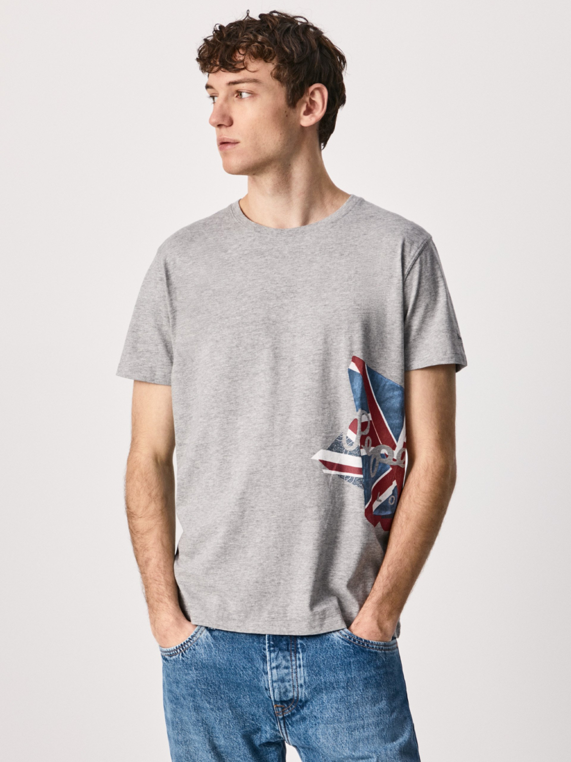 Pepe Jeans pánské šedé tričko Ronny - XXL (933)