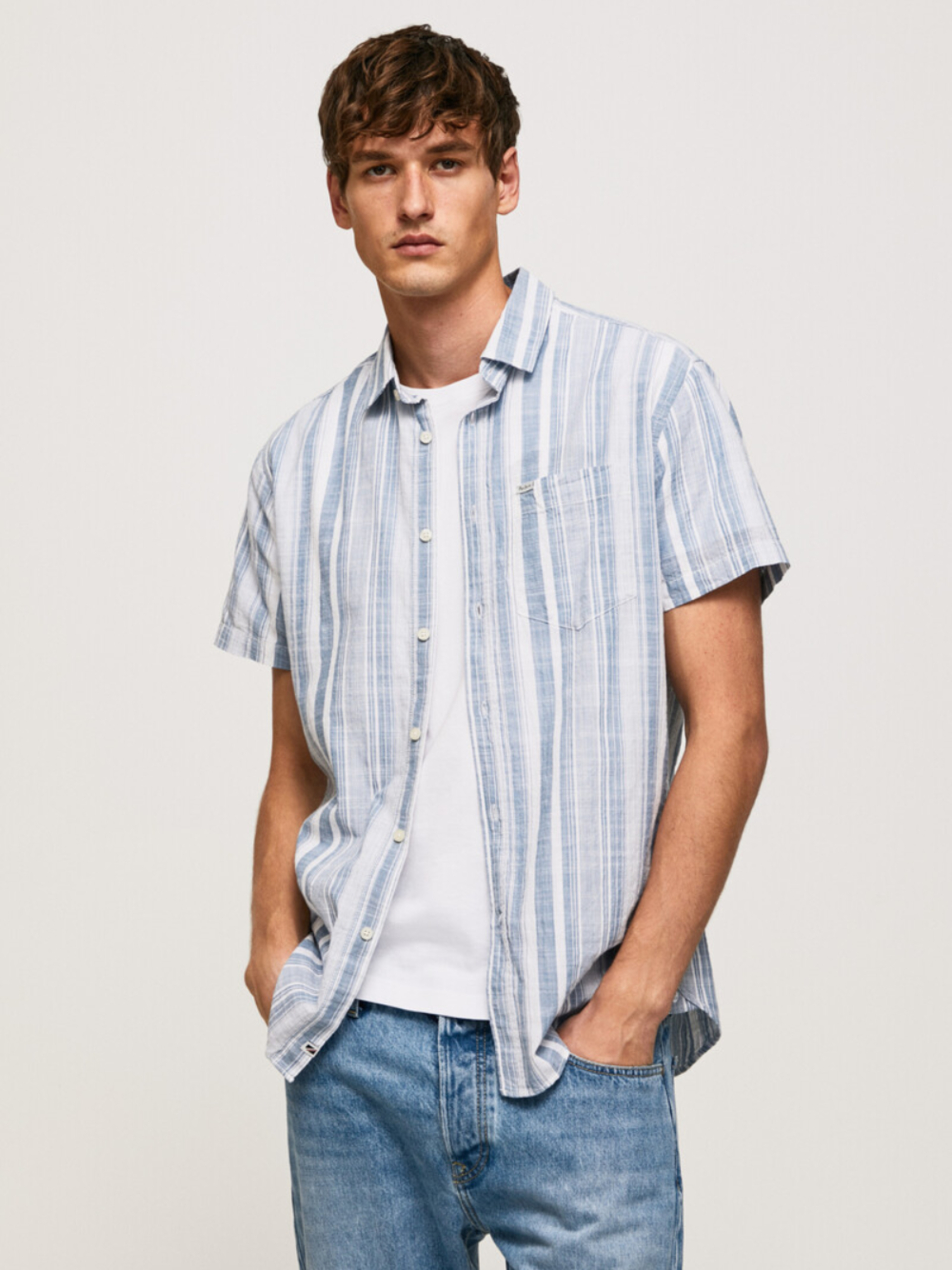 Pepe Jeans pánská pruhovaná košile - XXL (574)