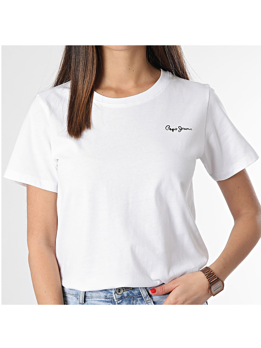 Levně Pepe Jeans dámské bílé tričko
