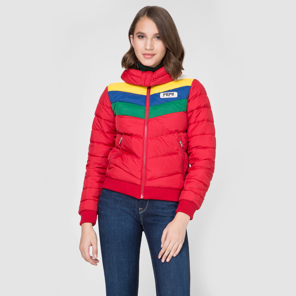 Pepe Jeans dámská červená zimní bunda Vika - S (280) Pepe Jeans