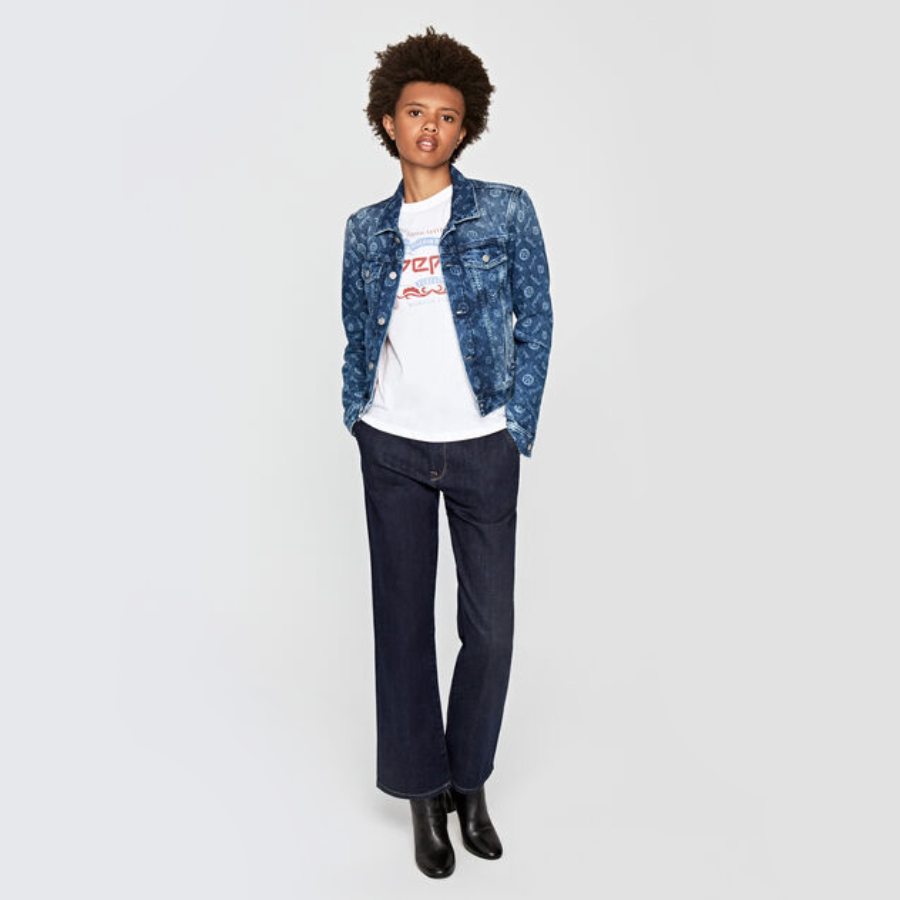 Pepe Jeans dámská džínová bunda Maddie Logo - XS (000)