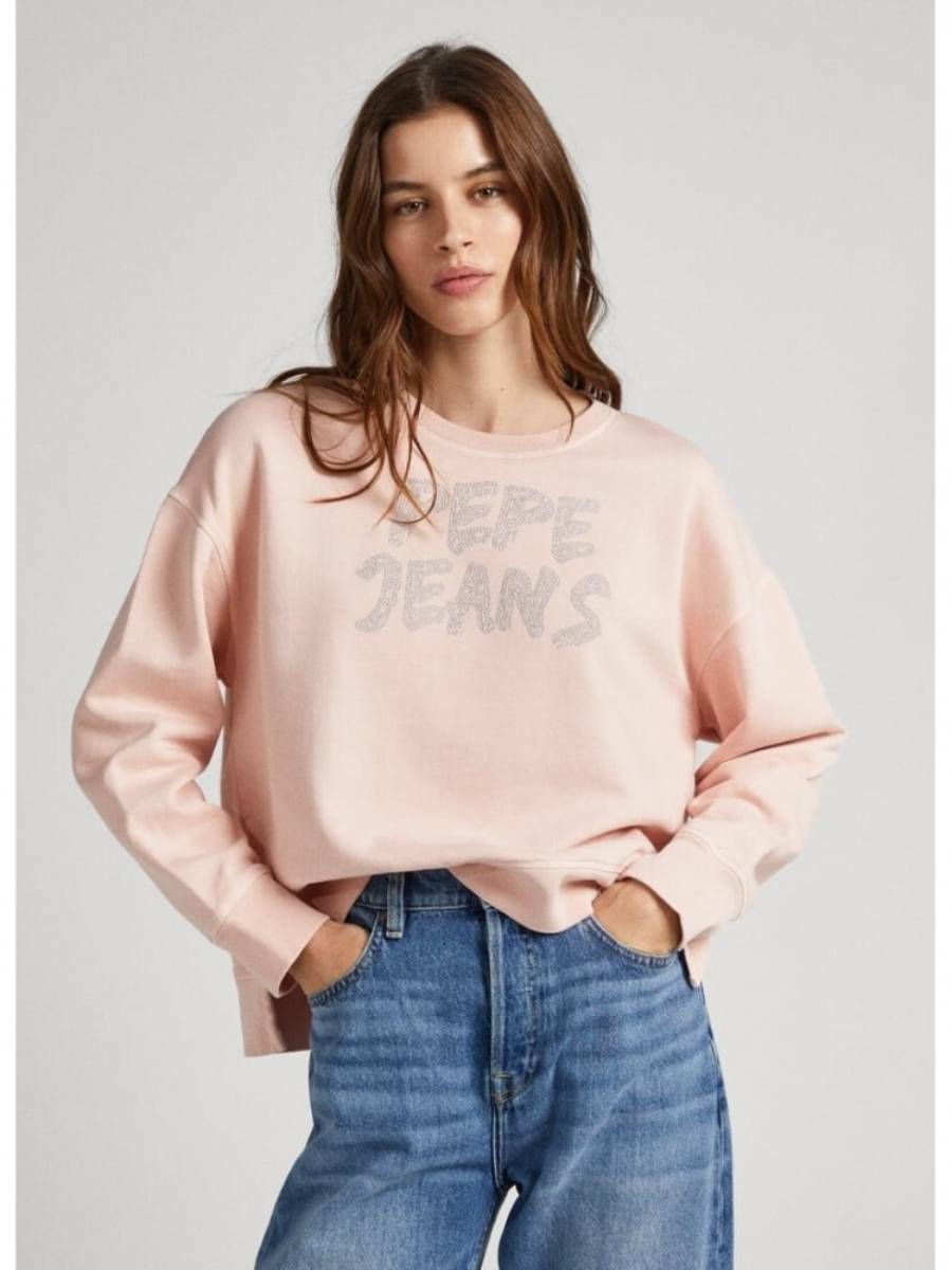 Pepe Jeans dámská růžová mikina Bailey - S (323)