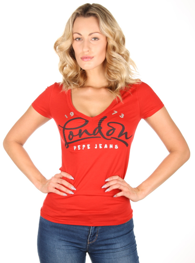 Pepe Jeans dámské červené tričko Olivia - M (264)