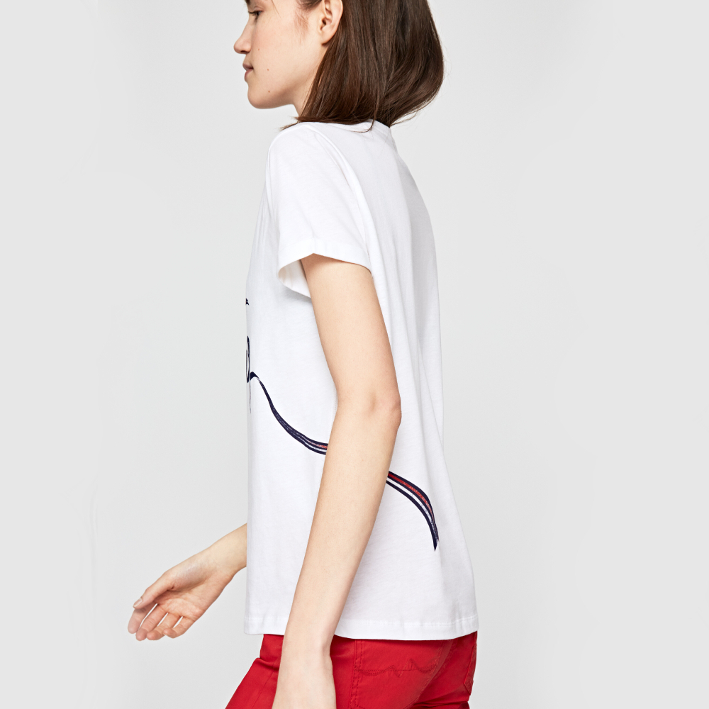 Pepe Jeans dámské bílé tričko Anouck - XS (802)