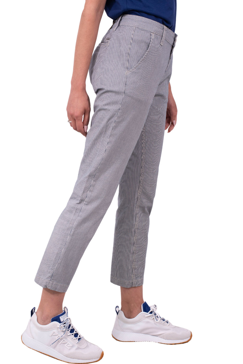 Pepe Jeans dámské modrobíle pruhované kalhoty Maura - 26 (0AA)
