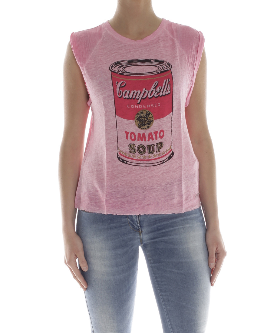 Pepe Jeans růžové tričko Sundy z kolekce Andy Warhol - XS (337)