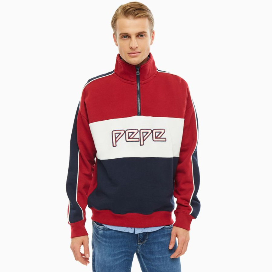 Pepe Jeans pánská červená mikina se zipem Loganne - XL (284)