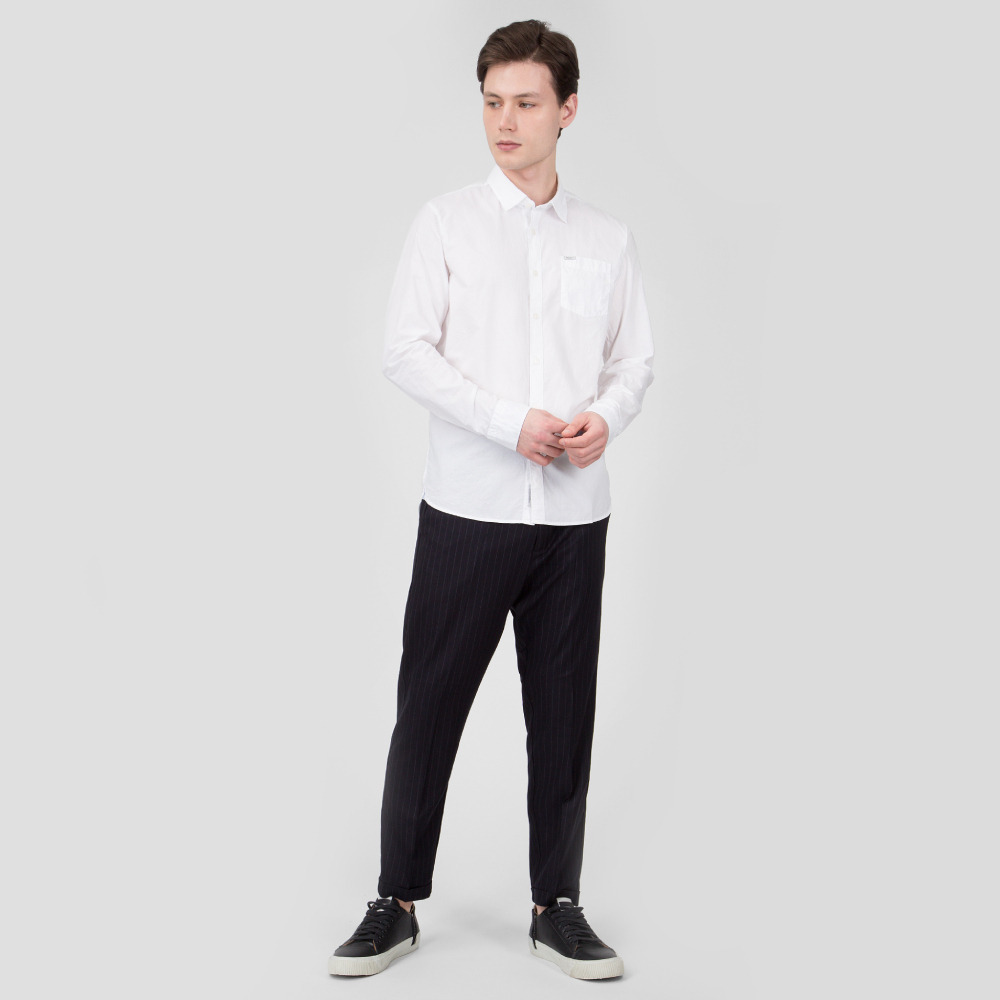 Pepe Jeans pánská bílá košile Hugh - L (800)