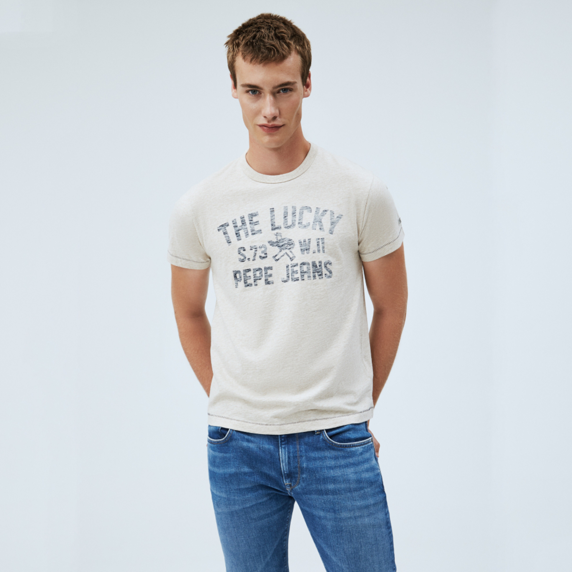 Pepe Jeans pánské béžové triko - S (826)