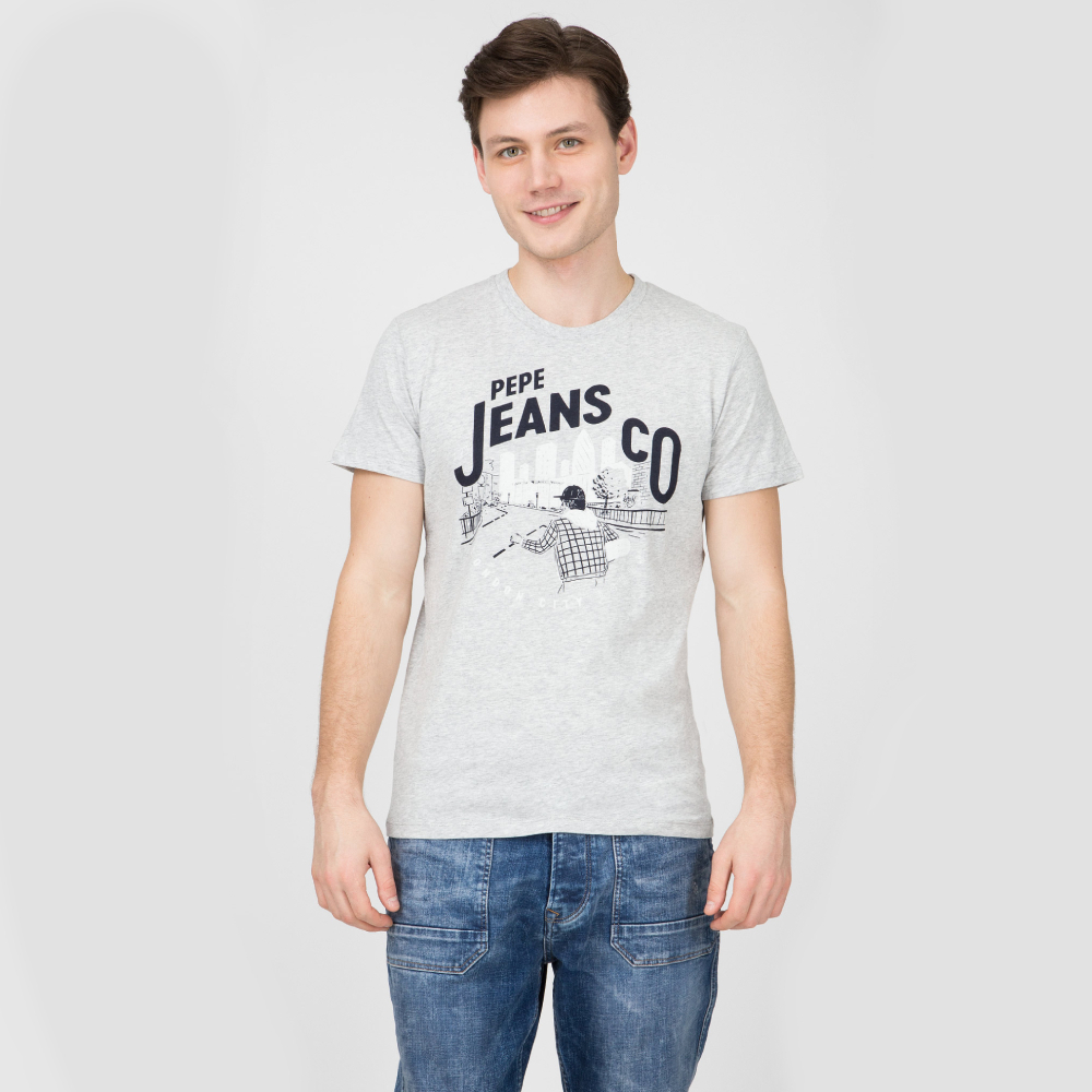 Pepe Jeans pánské šedé tričko Bruno - L (933)