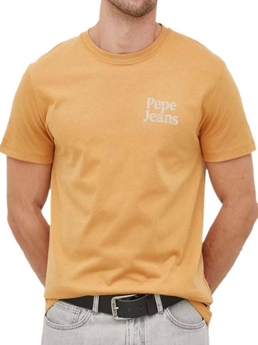 Levně Pepe Jeans pánské béžové tričko
