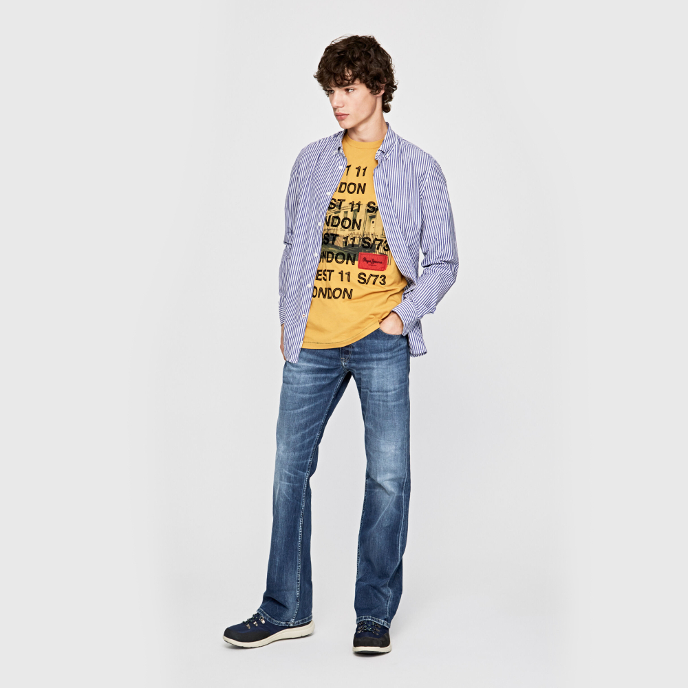 Pepe Jeans pánské hořčicové tričko Groves - M (043)