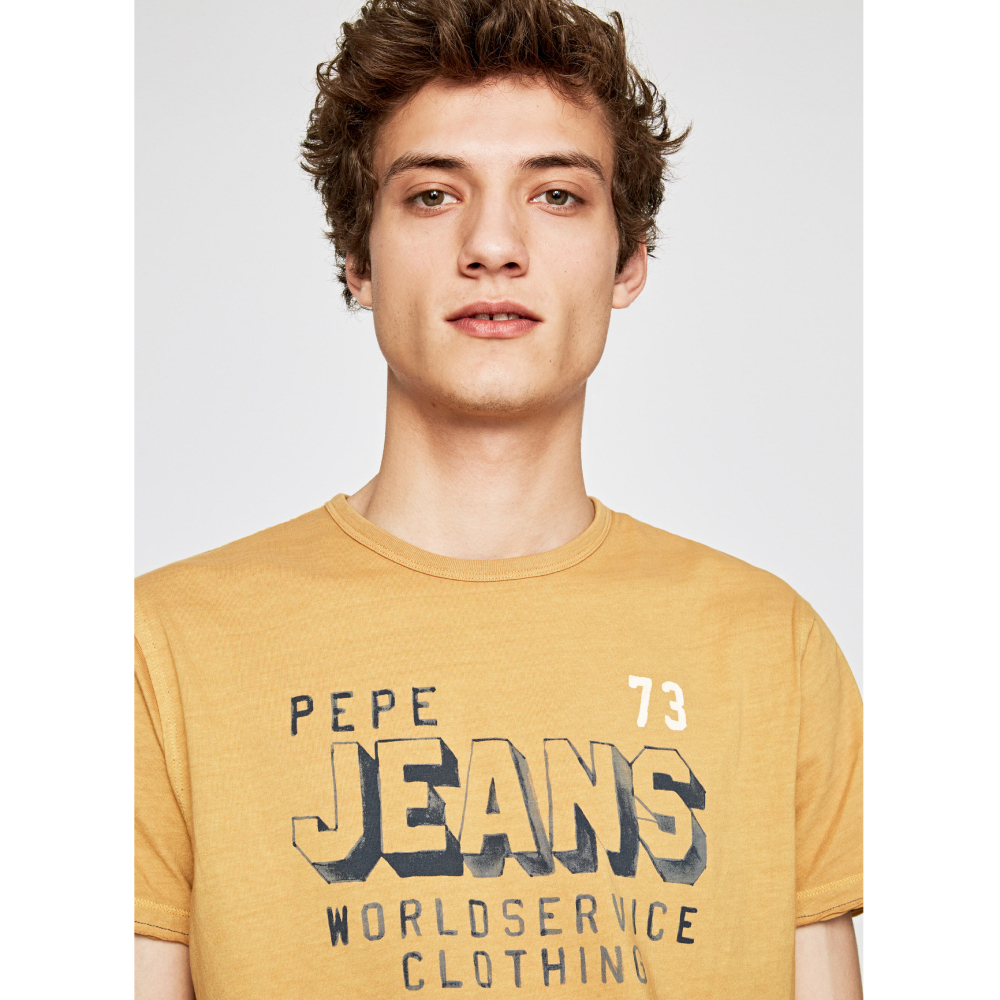 Pepe Jeans pánské hořčicové tričko Kenth - M (190)