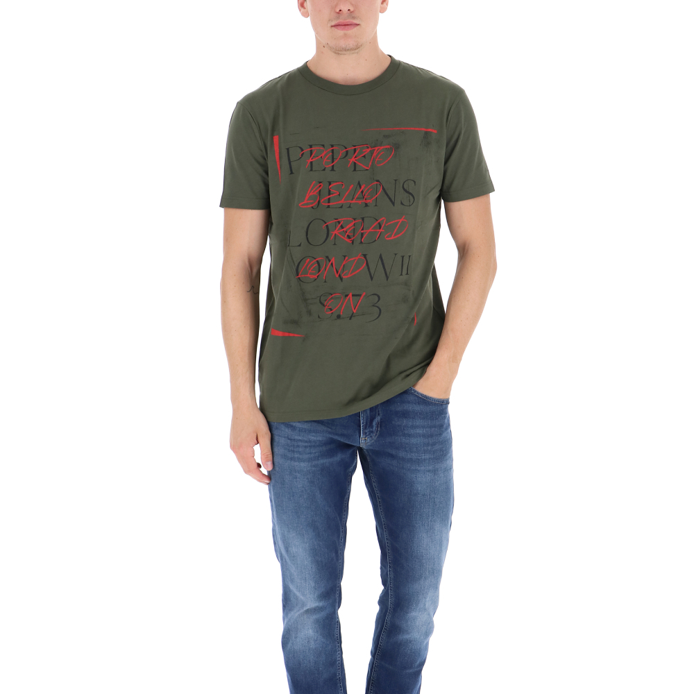 Pepe Jeans pánské khaki tričko Barret - XL (891)