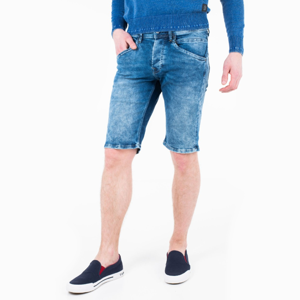 Levně Pepe Jeans pánské modré džínové šortky Track - 31 (000)