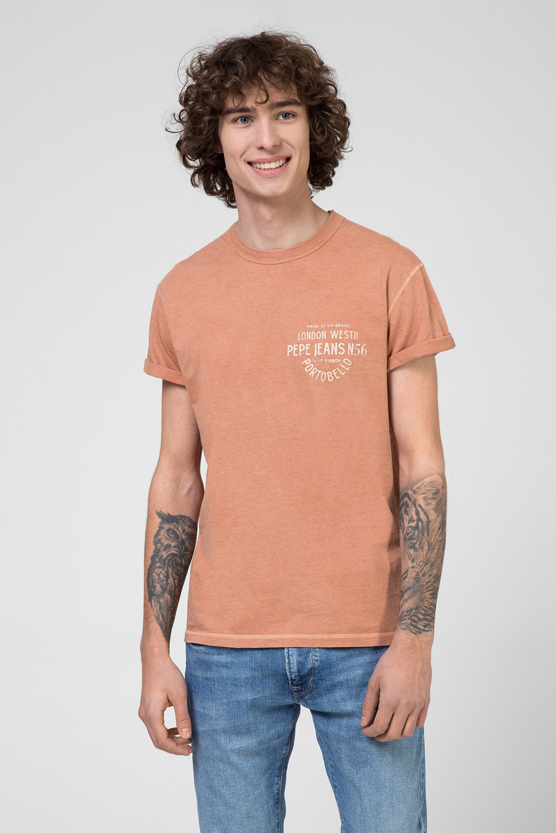 Pepe Jeans pánské oranžové tričko - M (181)