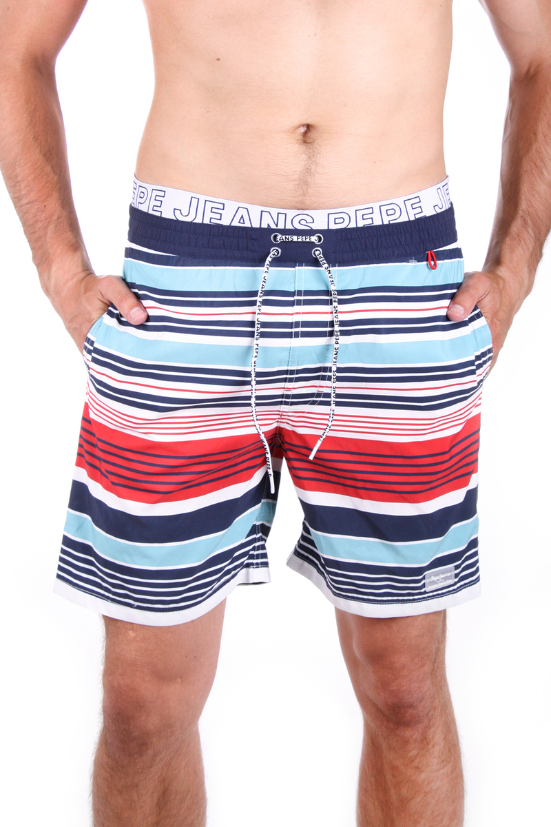 Pepe Jeans pánské pruhované plavky Stripes - L (266)