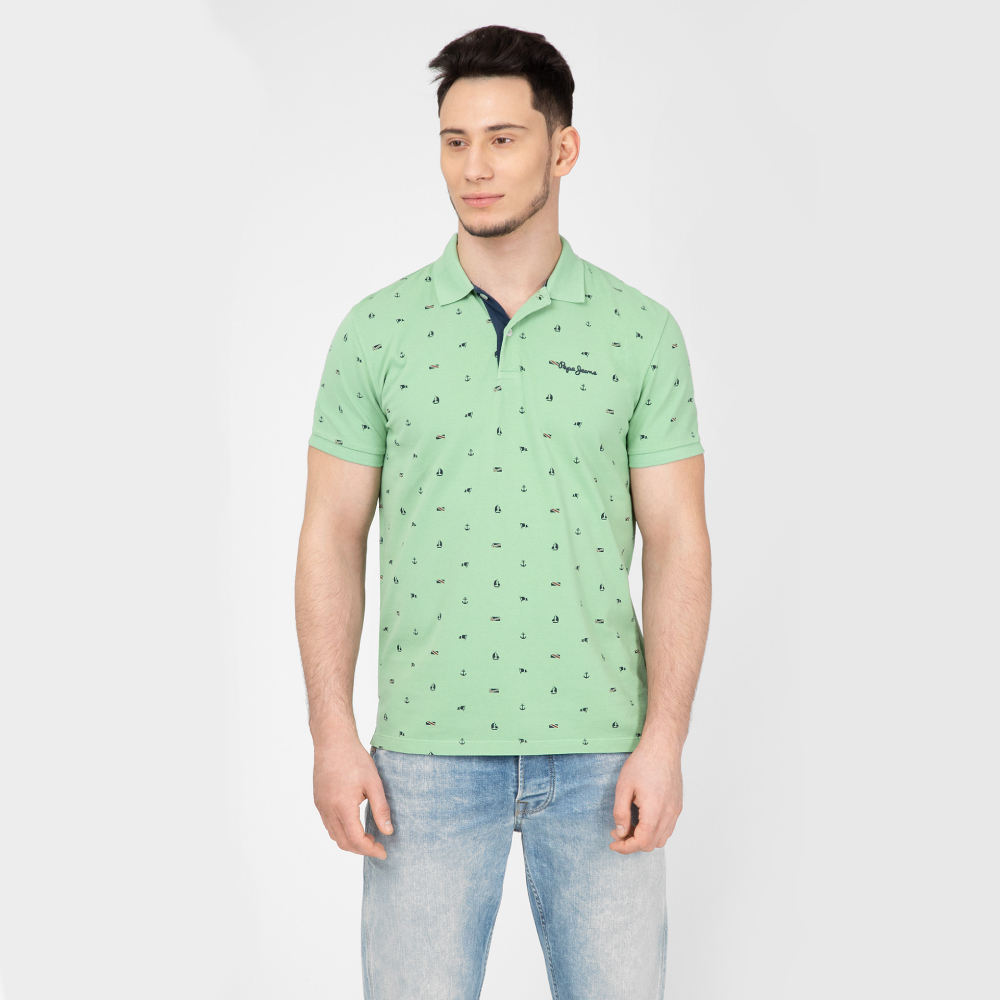 Pepe Jeans pánské zelené polo Sergio - S (625)