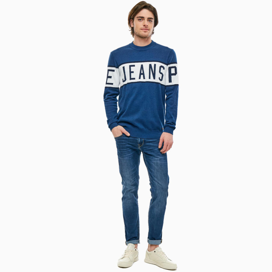 Pepe Jeans pánský modrý svetr Downing - M (565)