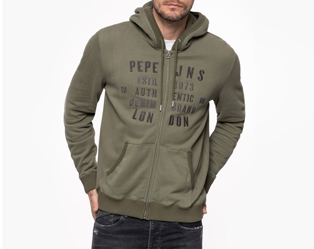 Pepe Jeans pánská zelená mikina Bridge - S (745)