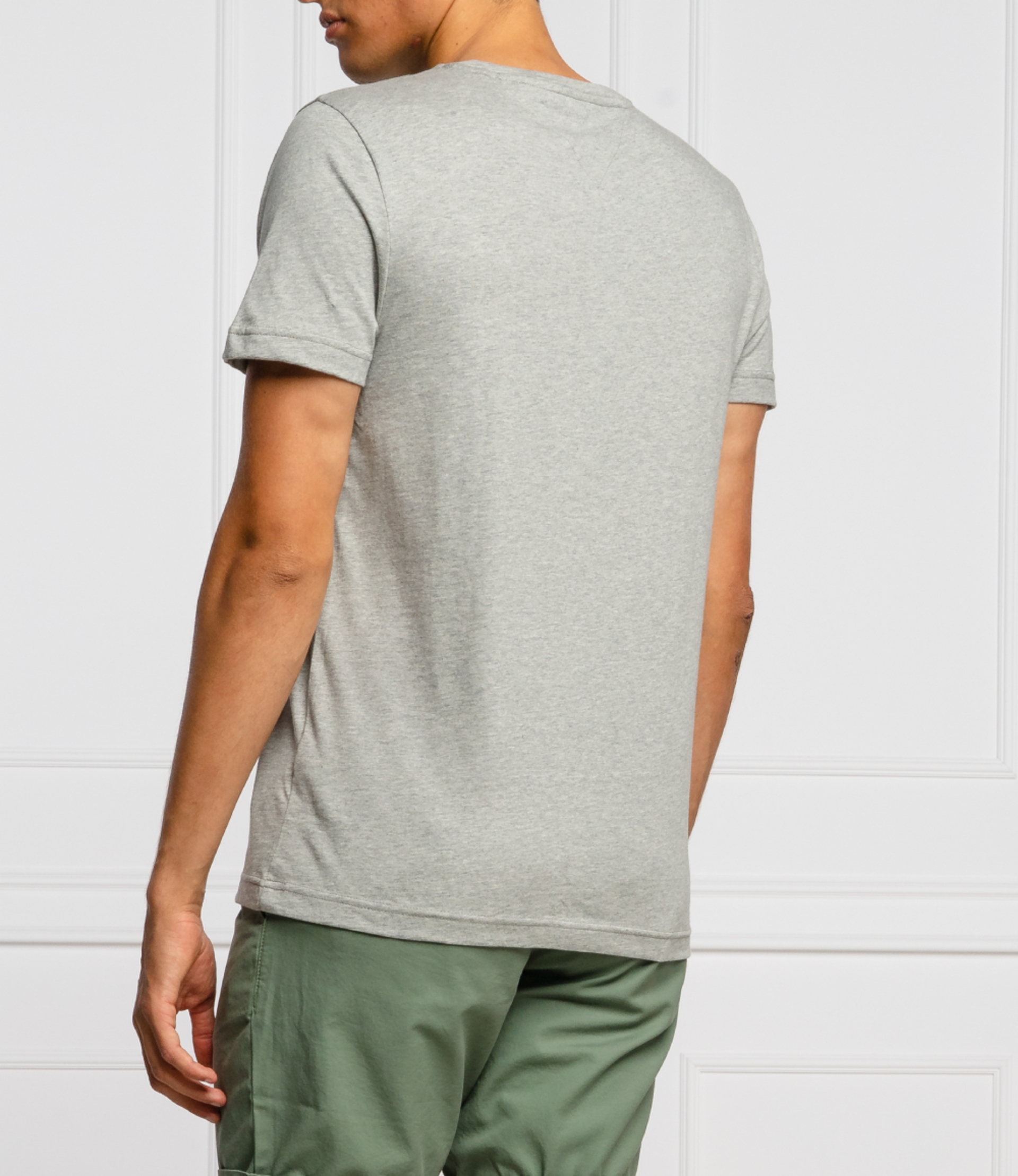Tommy Hilfiger pánské šedé tričko - L (PG5)