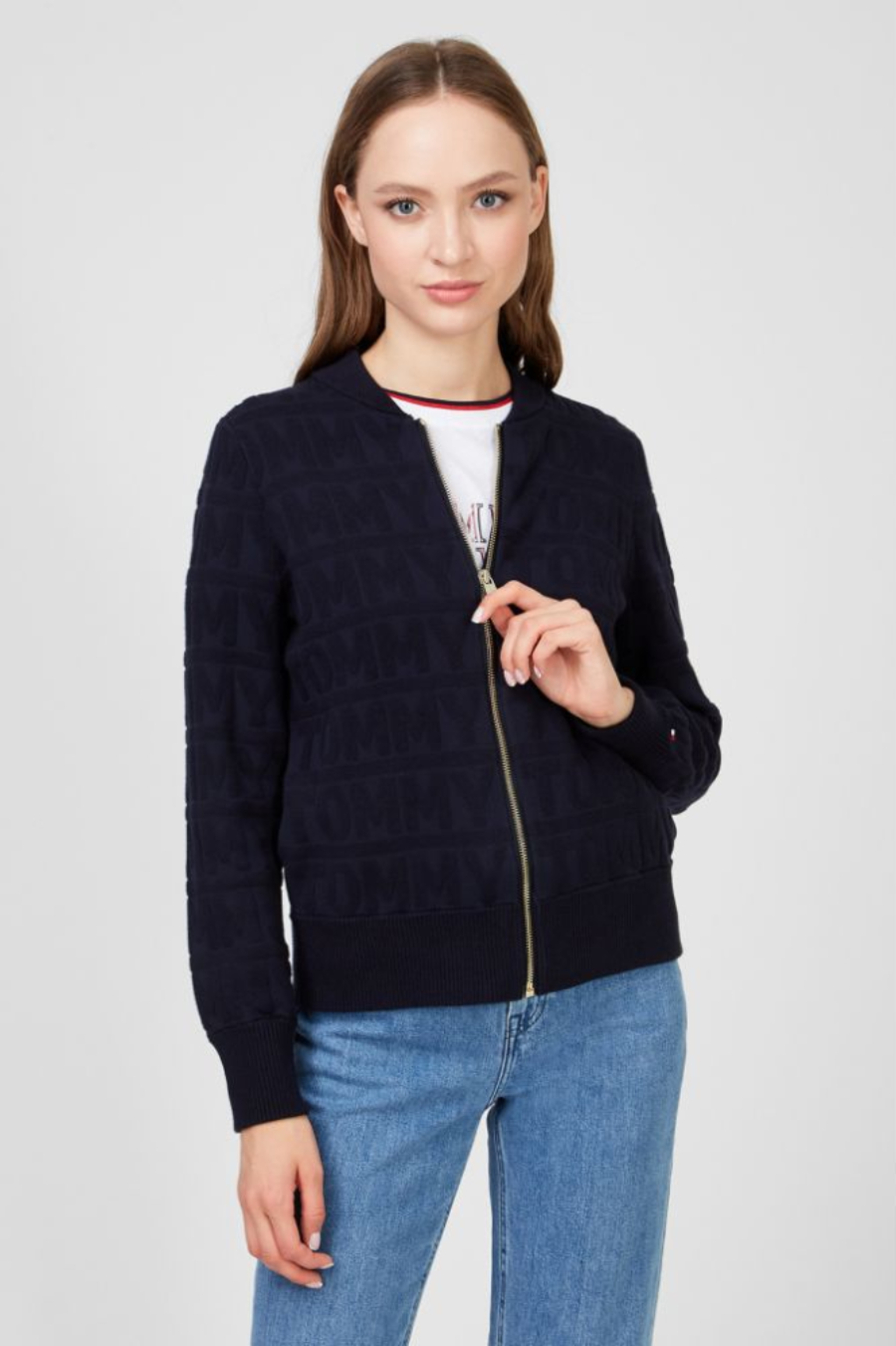 Tommy Hilfiger dámský tmavě modrý svetr - L (DW5)