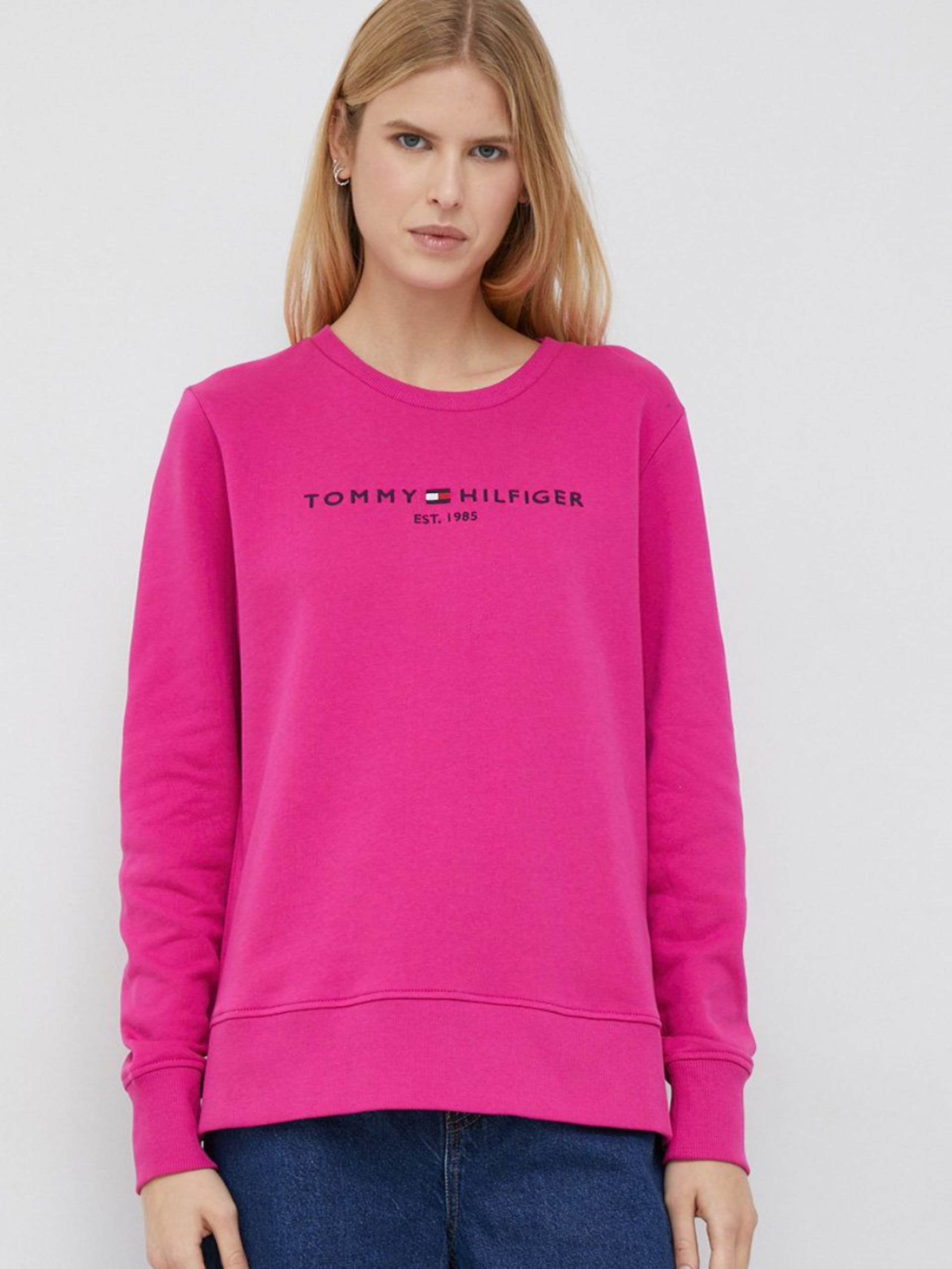 Tommy Hilfiger dámská růžová mikina - S (TZO)