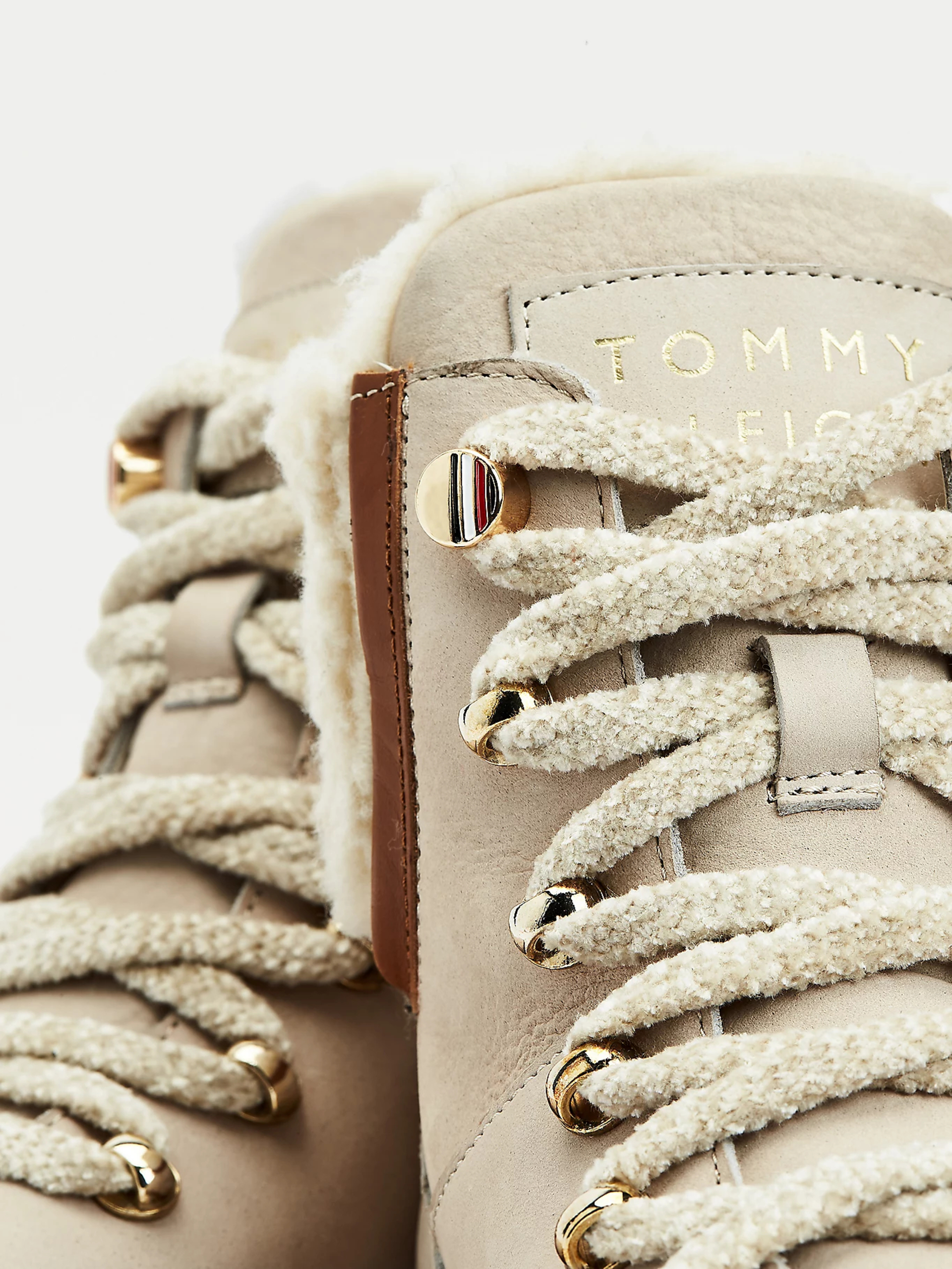 Tommy Hilfiger dámské béžové kožené kotníkové boty - 36 (ACI)