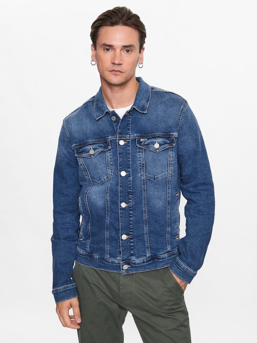 Tommy Jeans pánská modrá džínová bunda - XL (1A5)