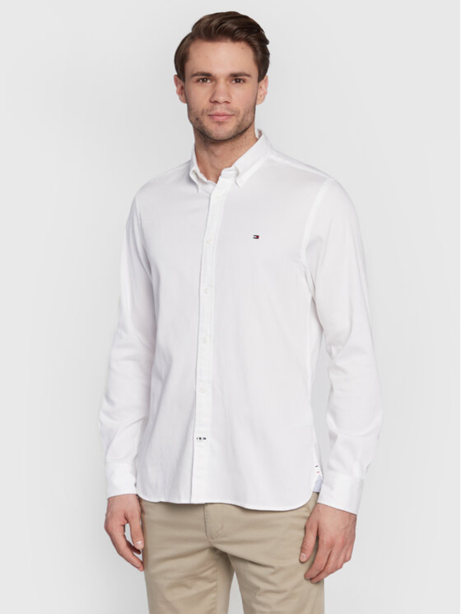 Tommy Hilfiger pánská bílá košile - S (YBR)