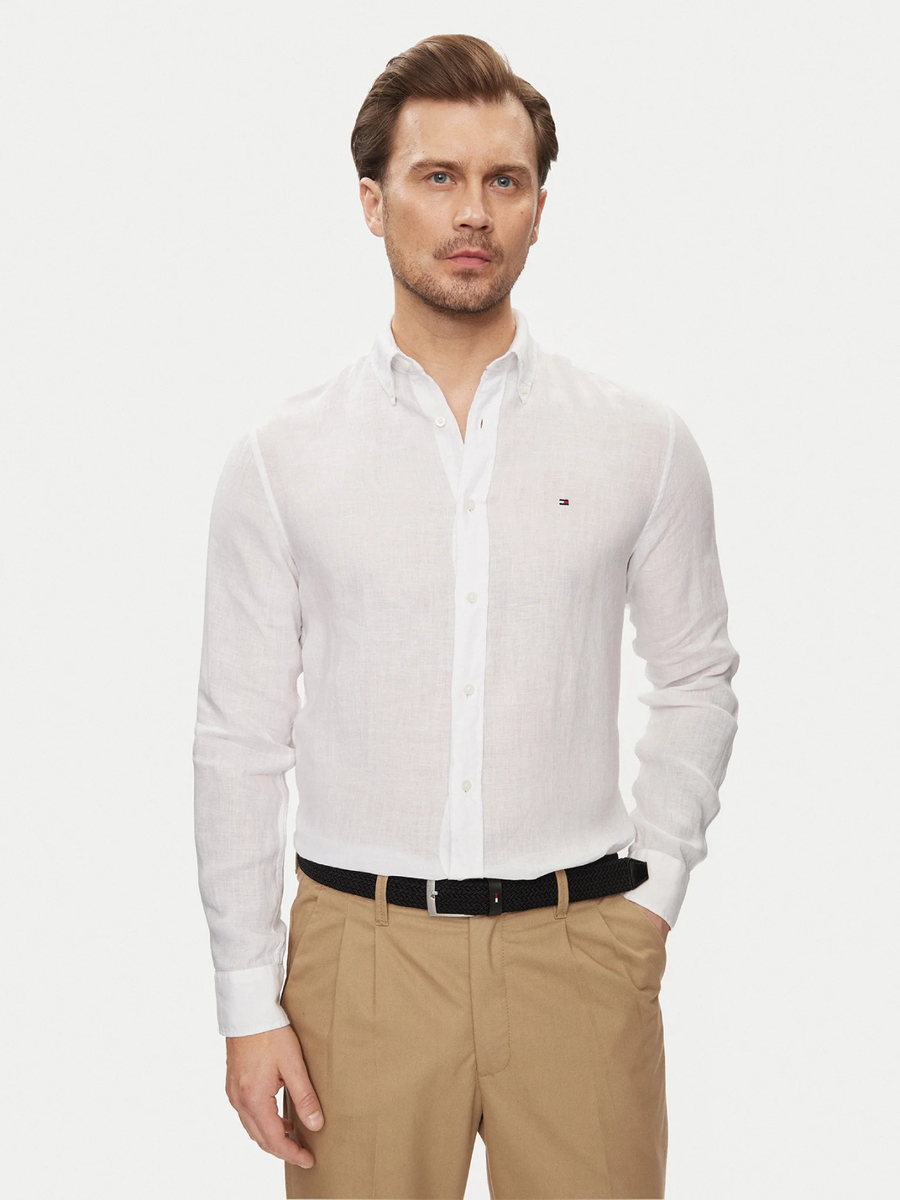 Tommy Hilfiger pánská bílá košile - XL (YCF)