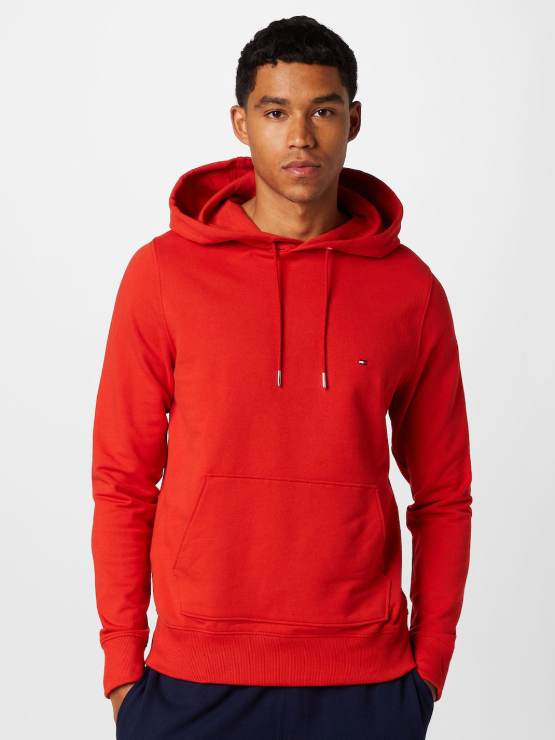 Tommy Hilfiger pánská červená mikina 1985 Hoody - XL (XNJ)