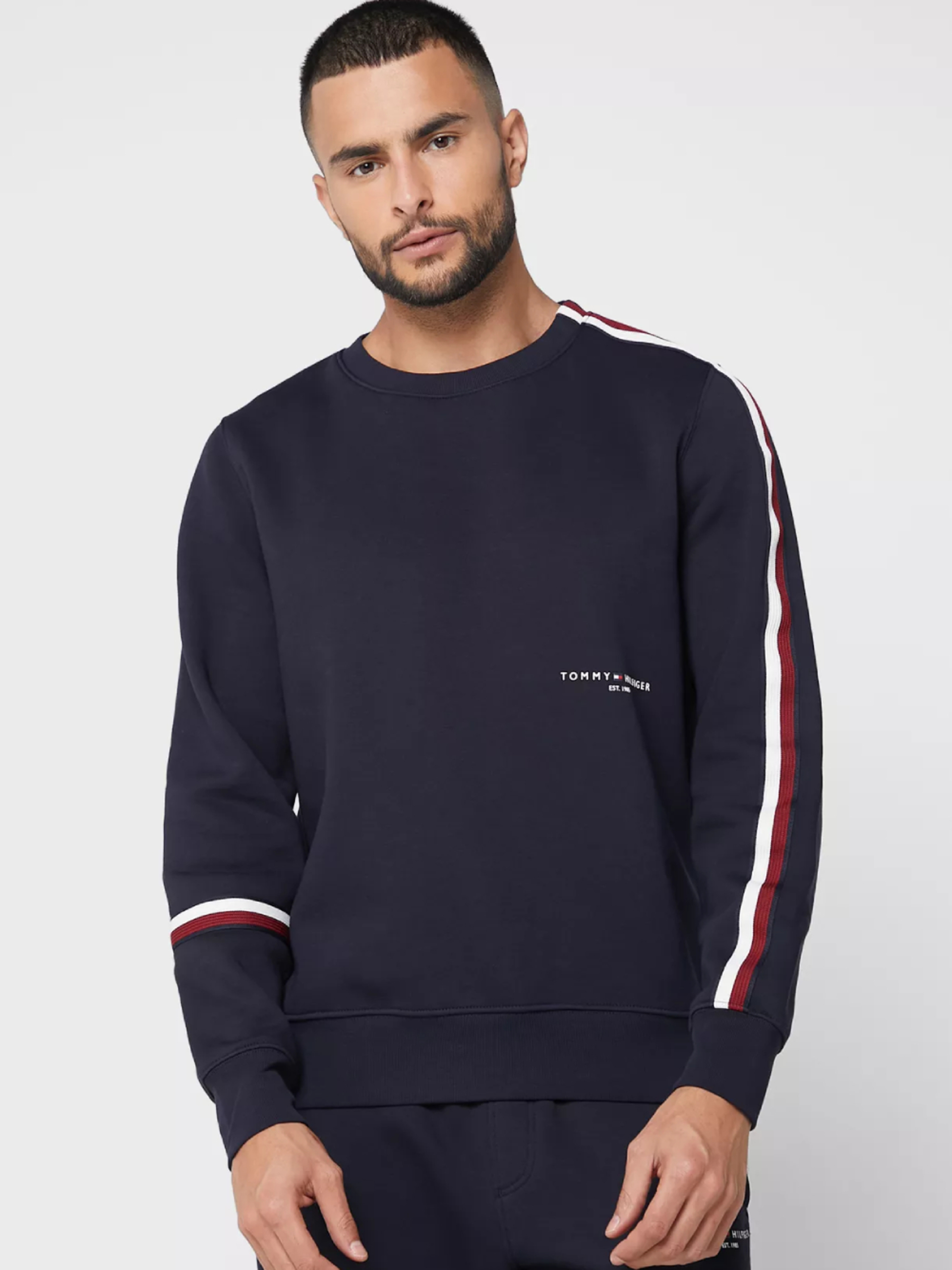 Tommy Hilfiger pánská tmavě modrá mikina - XL (DW5)