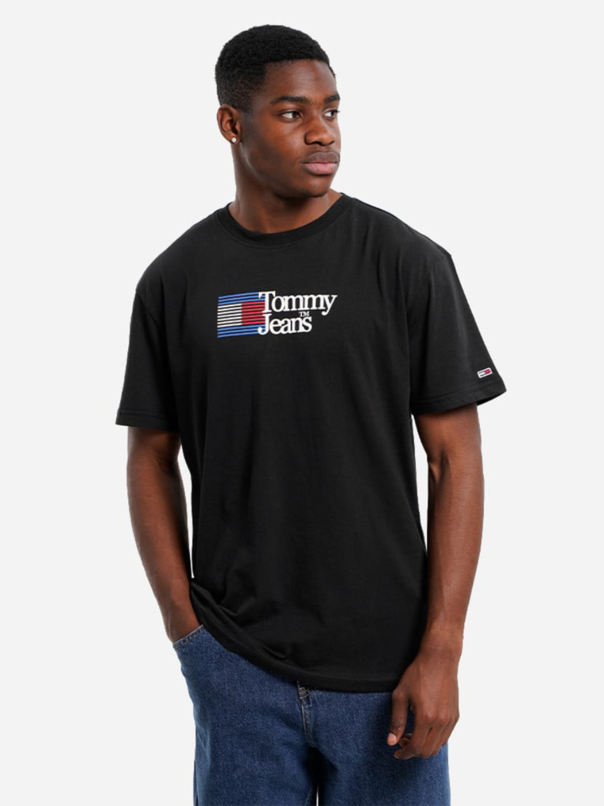 Tommy Jeans pánské černé tričko