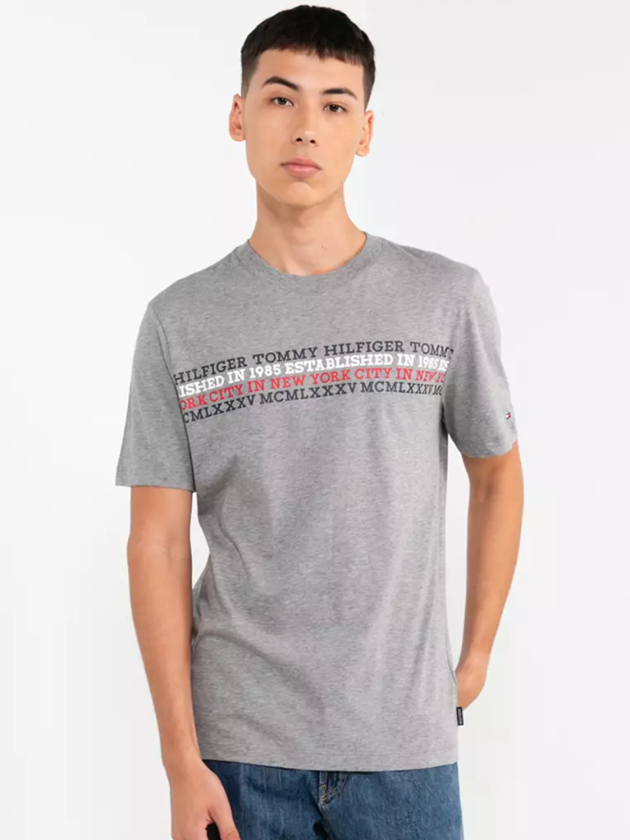 Tommy Hilfiger pánské šedé tričko - XXL (P91)