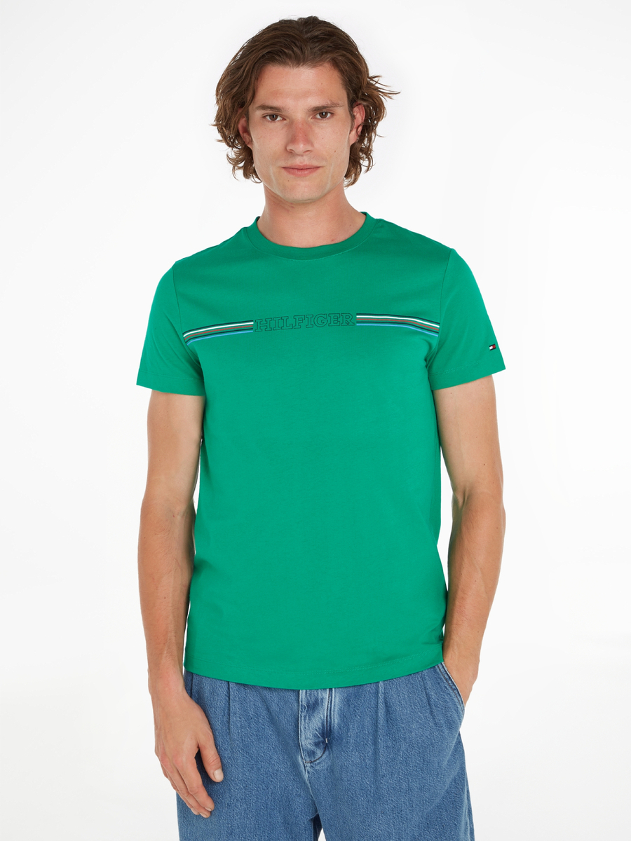 Tommy Hilfiger pánské zelené tričko  - L (L4B)