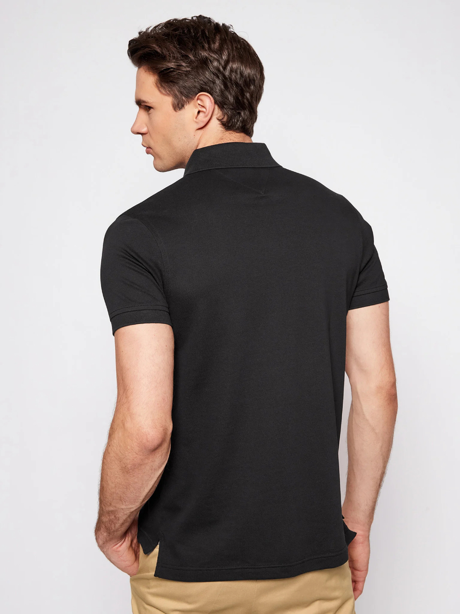 Tommy Hilfiger pánské černé polo tričko - S (BDS)